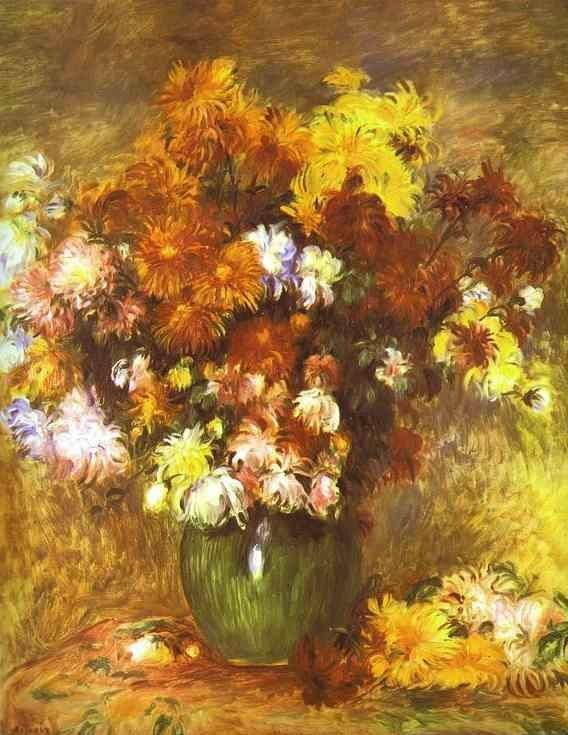 Pierre Auguste Renoir Bouquet of Chrysanthemums